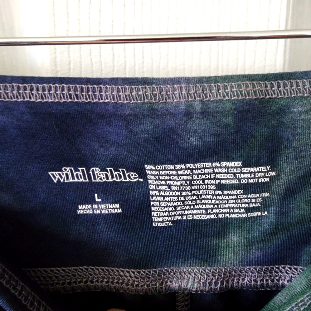 Wild Fable Womens Leggings, Blue/Green Tie Dye, Size L - Picture 5 of 12
